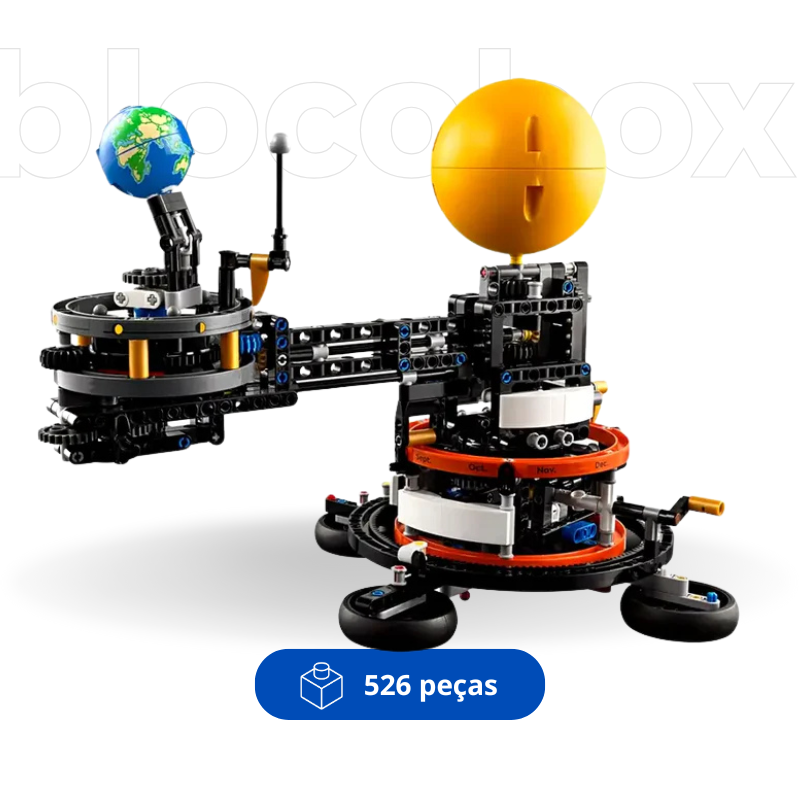 Planeta Terra e Lua em Órbita | 526PCS
