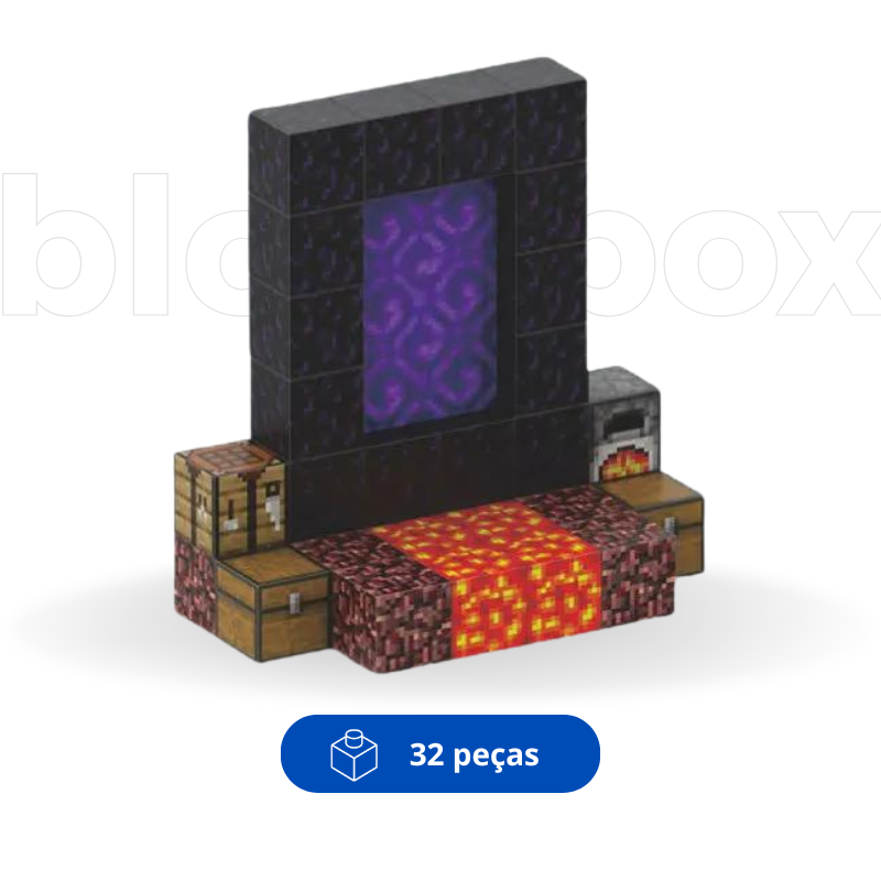 Portal do Nether - Blocos Magnéticos Minecraft | 32PCS