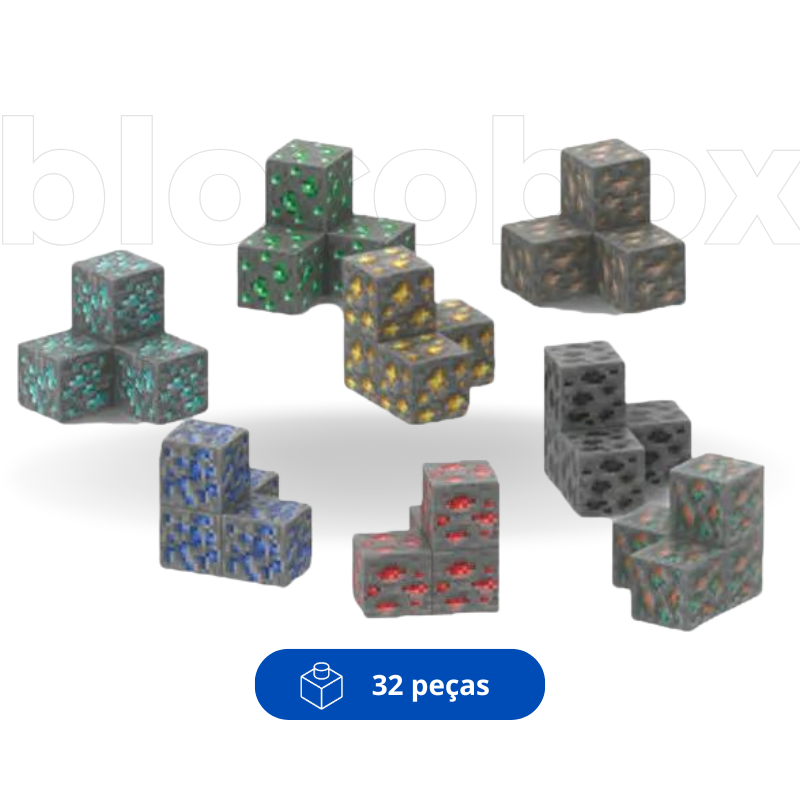 Blocos de Minério - Blocos Magnéticos Minecraft | 32PCS