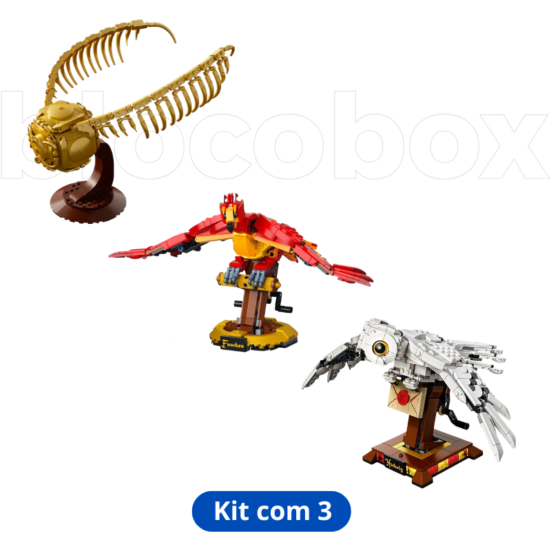 Compre Junto! Os Três Produtos Mais Vendidos (Fênix Fawkes, Coruja Edwiges, Pomo de Ouro)