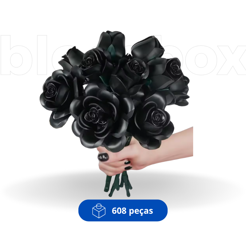 Buquê de Rosas Preta | 608PCS