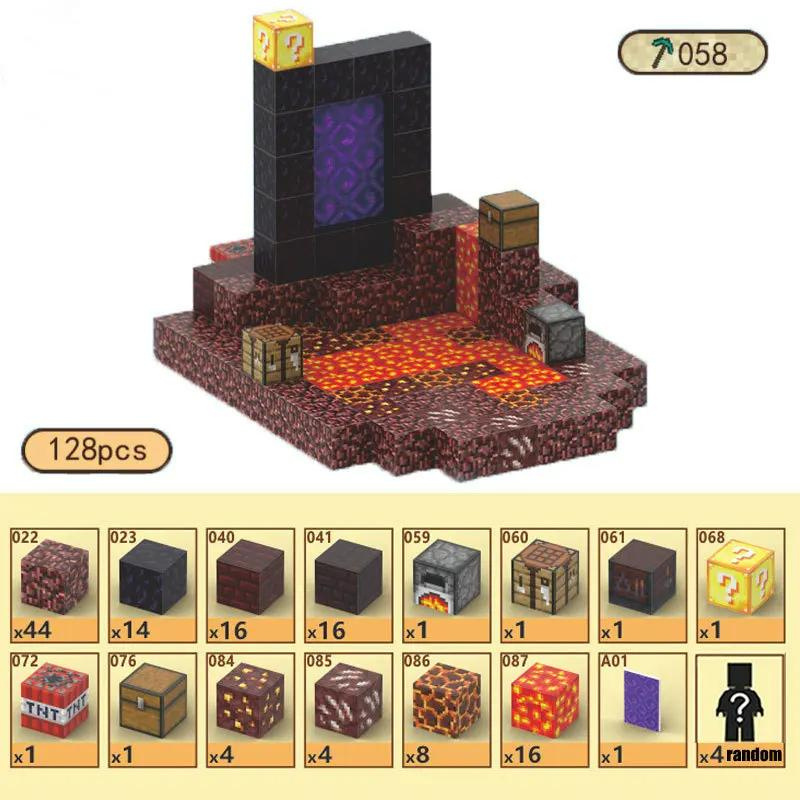 Portal do Nether - Blocos Magnéticos Minecraft | 128PCS