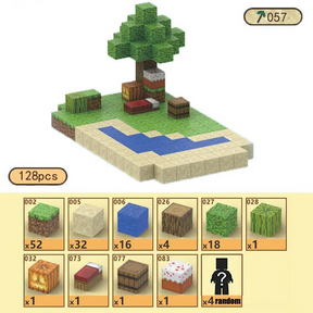 Praia Abelha - Blocos Magnéticos Minecraft | 128PCS