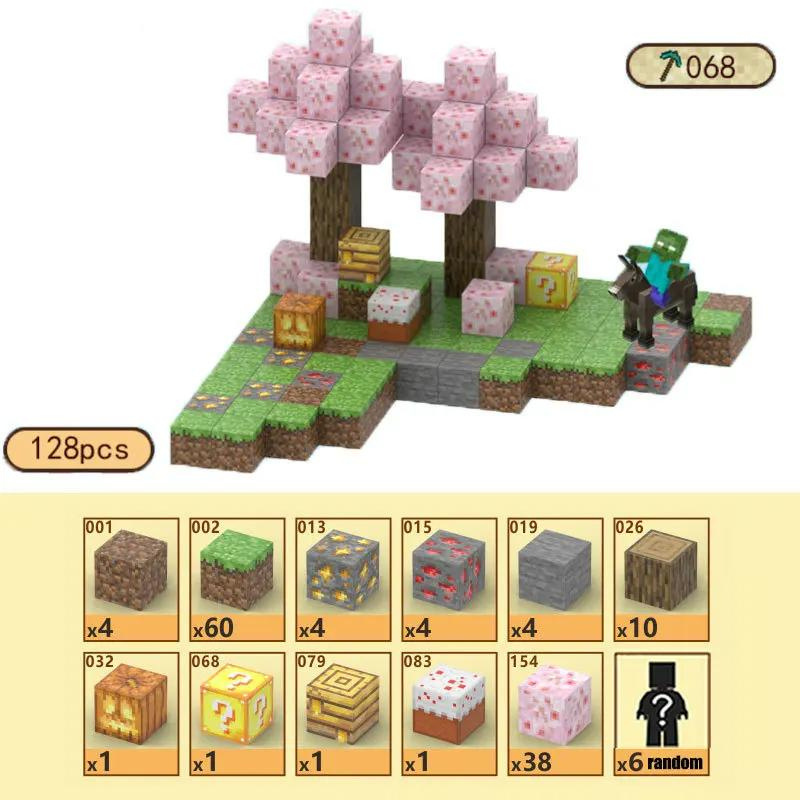 Cerejeira - Blocos Magnéticos Minecraft | 128PCS