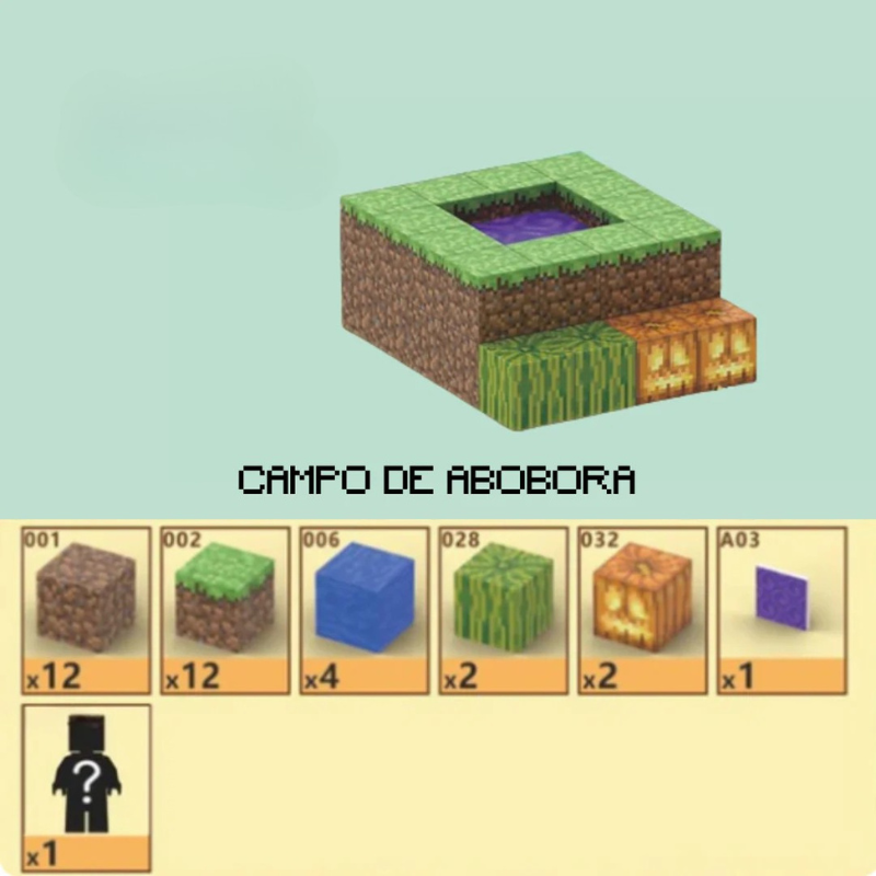 Campo de Abóbora Minecraft | 32PCS