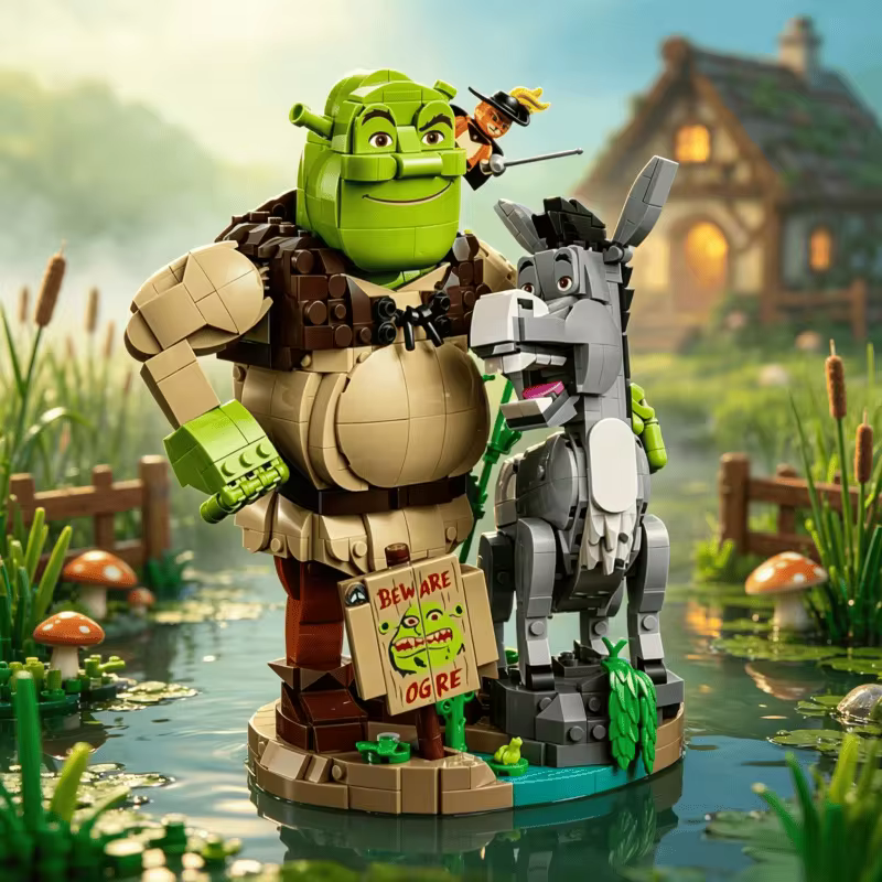 Shrek, Burro e Gato de Botas | 1403PCS